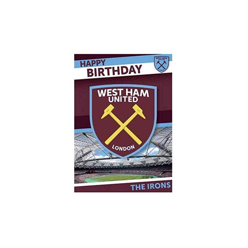 West Ham Utd Sound Greeting Card,blue
