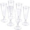 eMKay® Clear Plastic Champagne Flutes/Glasses 140ml - Pack 24 (Pack