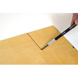 Carmel Mechanical Grease Pencil, 1 Pencil + 25 Refills, Clutch Pencil with Thick Waxy Leads, 4mm Lead Holder for Drawing, Wax Pencil for Holding Soft Greasy Leads, Mechanical China Marker (Silver)