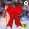 JUSTPRO 40" 99 LED Lighted Red Sparkly Bow Christmas Decoration