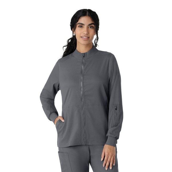 WonderWink womens Jacket, Pewter, Small