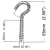 Screw in Hooks Plain Ceiling Cup for Hanging Lights Eye