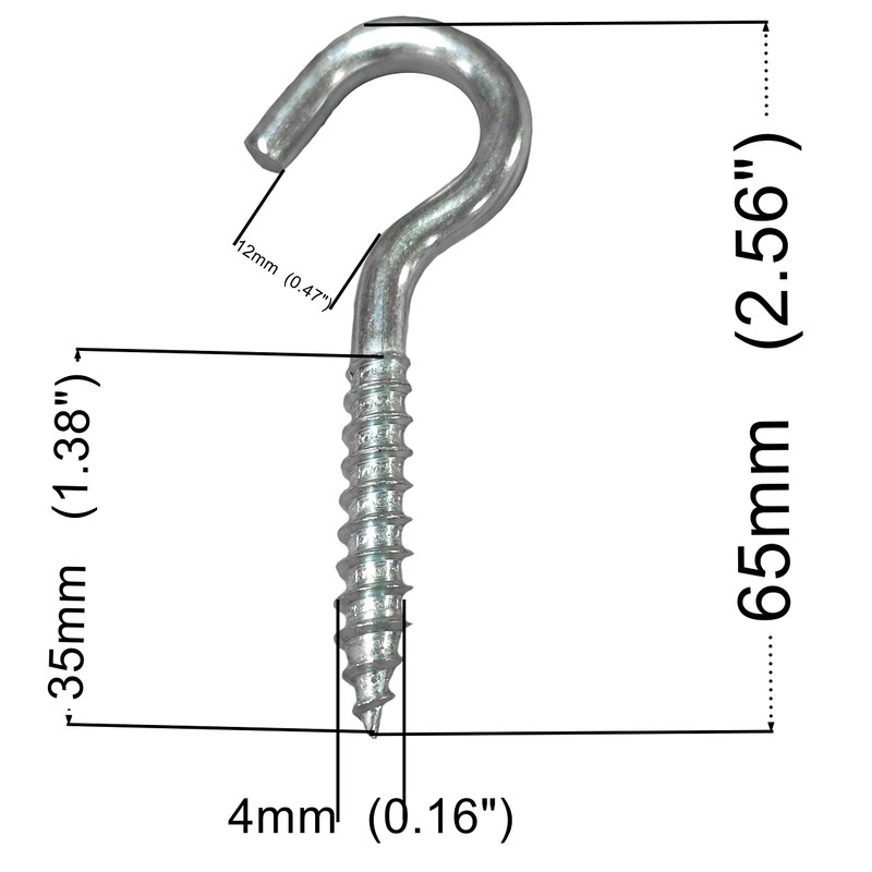 Screw in Hooks Plain Ceiling Cup for Hanging Lights Eye