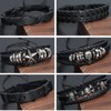 Gleamart Pack of 2 Men's Women's Leather Bracelets Braided Wrist