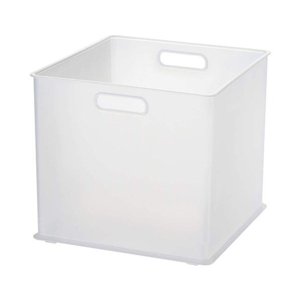 Sanka NIB-YLCL InBox Storage Box, Horizontal, Full Size, Clear (W 10.4 x D 10.4 x H 9.3 in (26.3 x 26.3 x 23.6 cm), Fits Horizontal Shelves, 3-way Handle, Stackable, Drawers, Made in Japan, Squ+