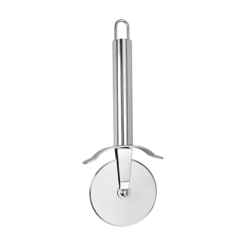 com-four® 3-Piece Pizza and Pasta Set, Stainless Steel, Serving Tongs,