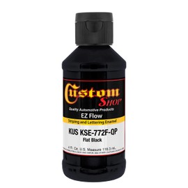 Custom Shop KSE772F-QP Flat Black - - EZ Flow Striping Lettering Enamel - 4 Ounce