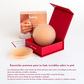 BARLY Pezoneras de Silicón Premium SIN Adhesivo, Cubre Pezones Invisibles y Reutilizables, Nipple Cover Sin Orillas para Vestido Strapless, Escote y Blusa Ajustada