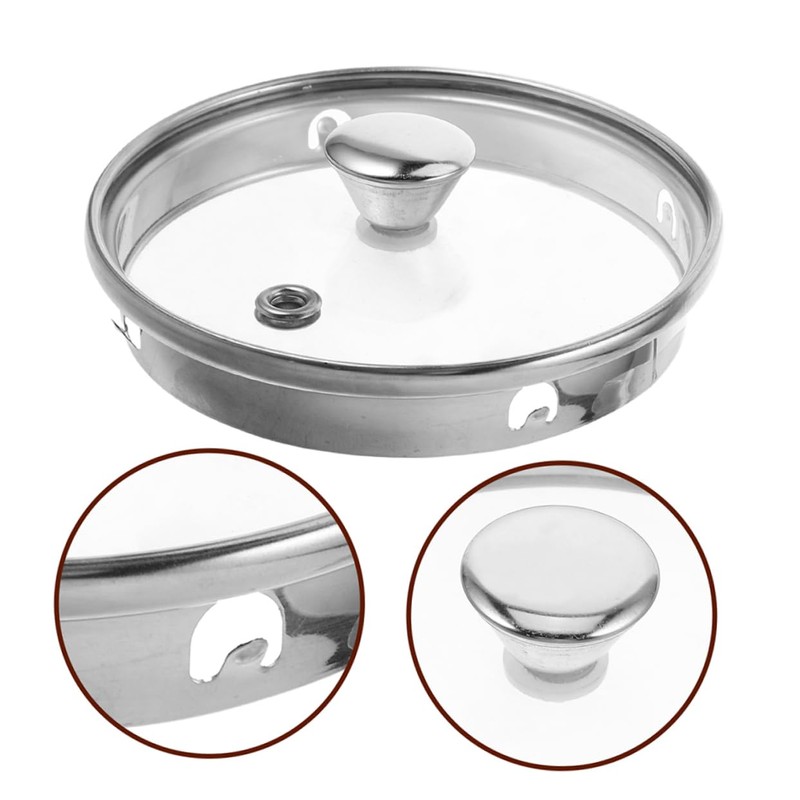 Gatuida Health Pot Cover Glass Kettle Lid Heat-Resistant Replacement Lid