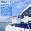Hushee 8 Pack Marine Boat Rail Towel Clips Storm Proof