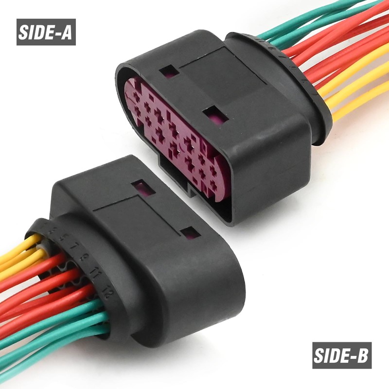 Vkinman 2 Pcs 68305265AA Headlight Connector Harness Pigtail Xenon HID,