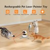 Nobleza 3-in-1 Cat Laser Toy with Feather Trackball, Rechargeable Pet