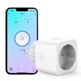 Smarte Steckdose misst Stromverbrauchsmesser GNCC WLAN Smart Steckdose Mini funktioniert mit Alexa,Google Home Sprachsteuerung Fernzugriff, Nur 2.4GHz WIFI