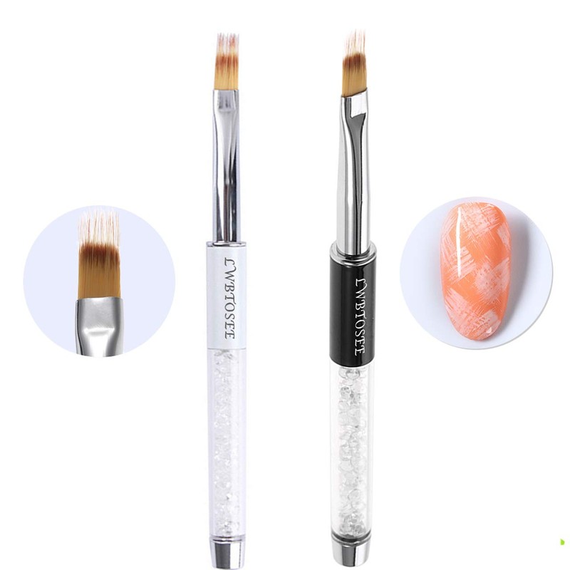 LWBTOSEE 5 Pcs Professional Nail Art Brushes UV Gel Builder