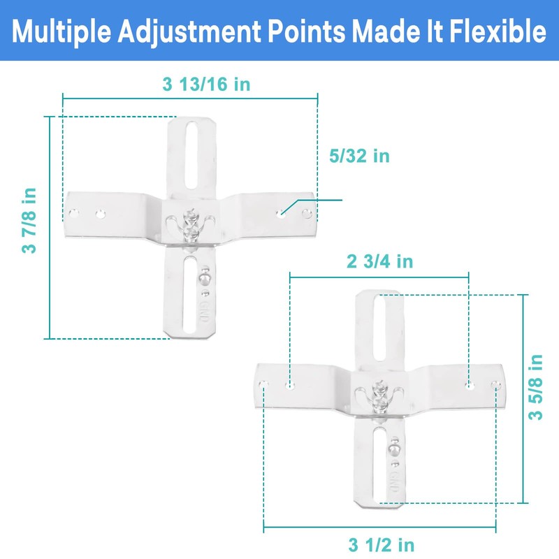 Teemyaa Light Fixture Mounting Brackets, 180° Adjustable Universal Light Crossbar
