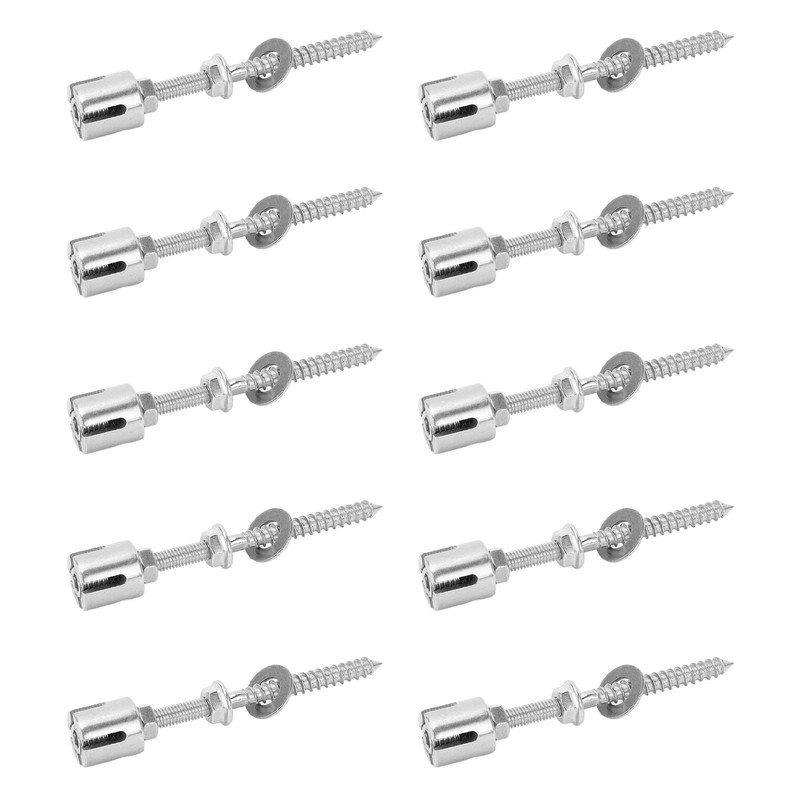 10Pcs Cross Cable Clamps 316 Stainless Steel Corrosion Resistant Cross