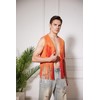 WDIRARA Men's Open Front Sleeveless Fringe Hem Party Club Jacket