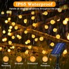 Realky Solar Garden Lights Outdoor, 59Ft 100LED Solar String Lights,