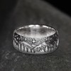 GTHIC Alloy Loyal Wolf Pattern Embossed Couple Rings Engagement Rings