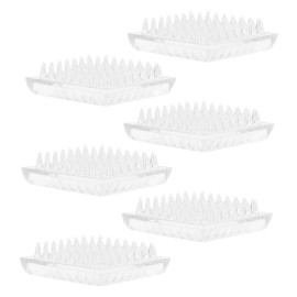 Operitacx 6 Stück Transparente Quadratische Teppichschutz Pads mit rutschfeste Möbelbecher für Tische Stühle und Sofas Schutz für Fußboden