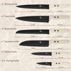 CuCut 12-Piece Kitchen Knife Set, Nonstick Coating Chef Knives Set