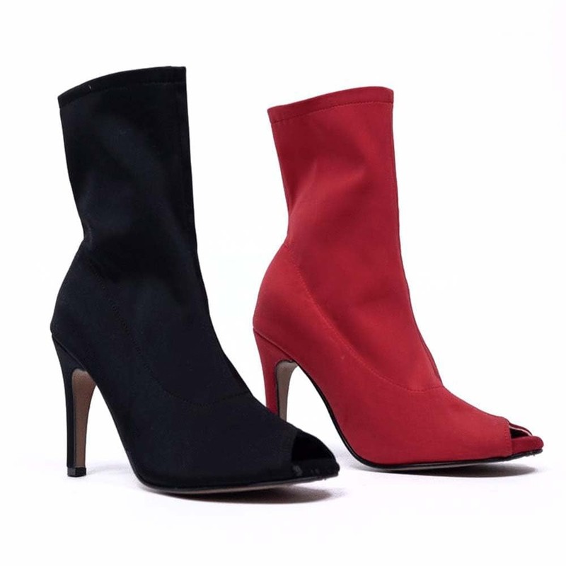 Carlota High Heels | Women´s Charls Black/Red Comfortable Dancing Pumps