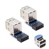 CY 2pcs Dual USB 2.0 Female to 9Pin/10Pin Motherboard Female