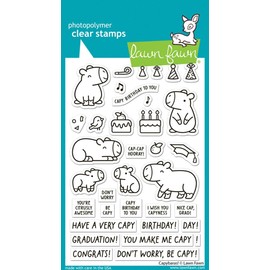 Lawn Fawn LF3764 Capybaras! 4X6 Clear Stamp Set