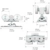 JUBEST Pocket Door Rollers Assembly, Commercial Grade Rollers Replacement, Top