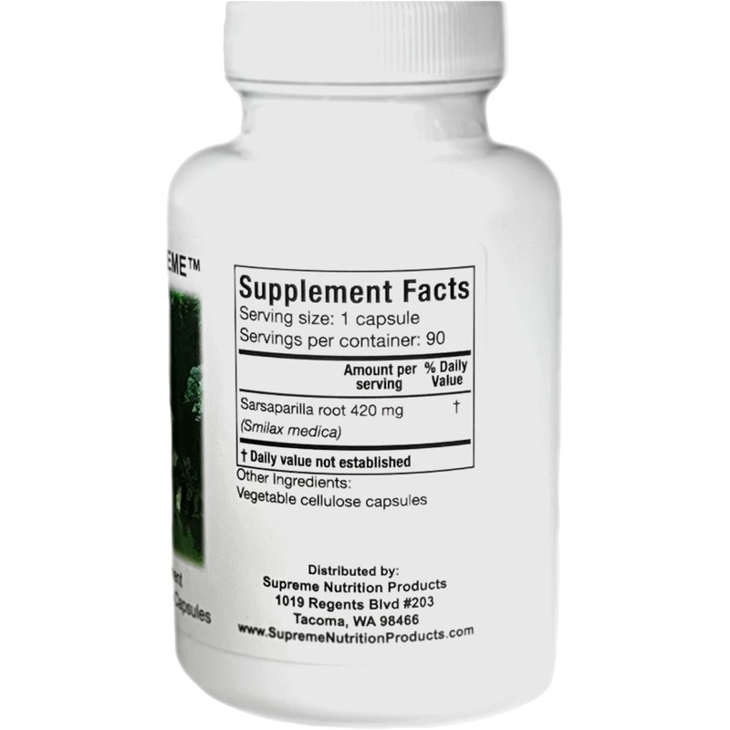 Supreme Nutrition Smilax Supreme, 90 Pure Sarsaparilla Vegetarian Capsules