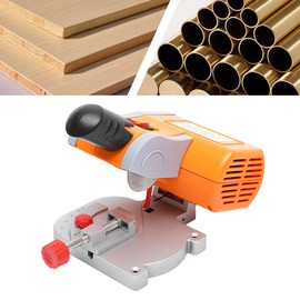 Mini Benchtop Cut Off Miter Saw, 1.97inch x 100t Electric Table Saw, 7800r/min Small Portable Sawing Machine, 45° Angle Multi-functional Working Cutting Tool for Cuts Wood Brass Home Tool