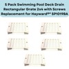 Southeastern 5 Pack Swimming Pool Deck Drain Rectangular Grate 2x4