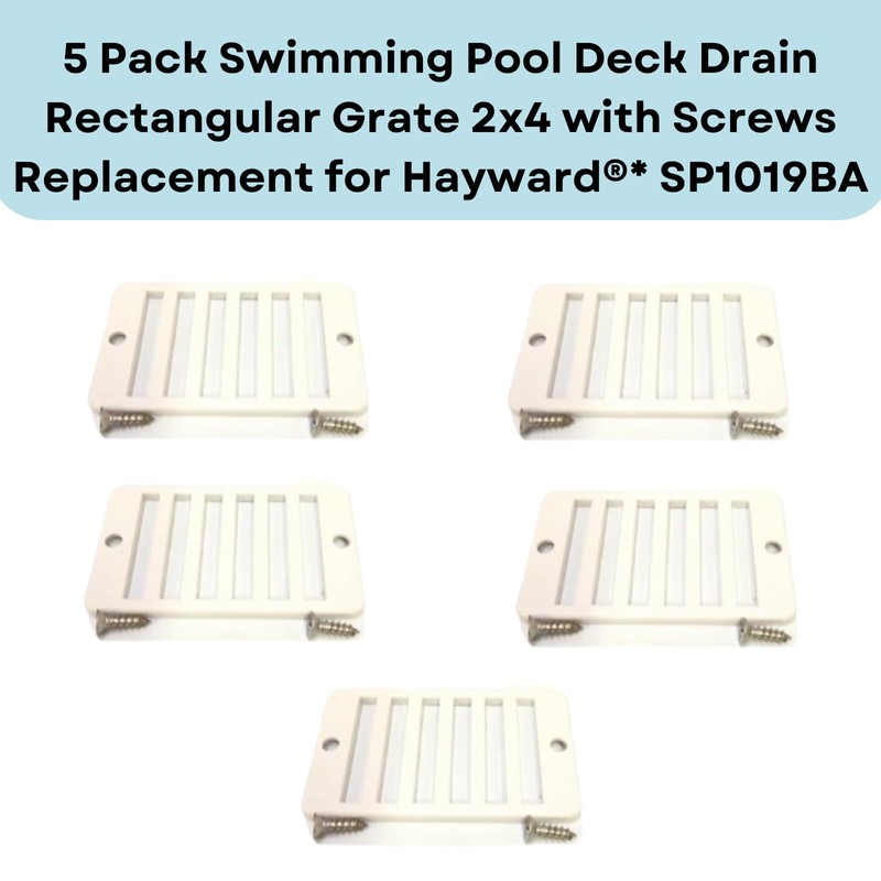 Southeastern 5 Pack Swimming Pool Deck Drain Rectangular Grate 2x4
