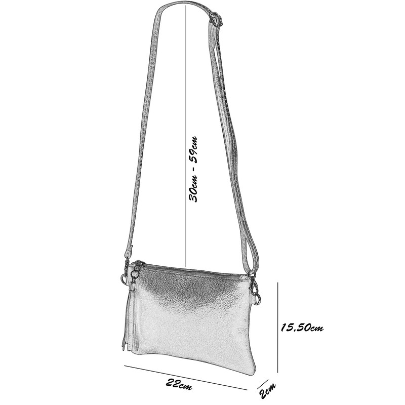 SH Leder Real Leather Shoulder Bag, Clutch Bag, Small Evening