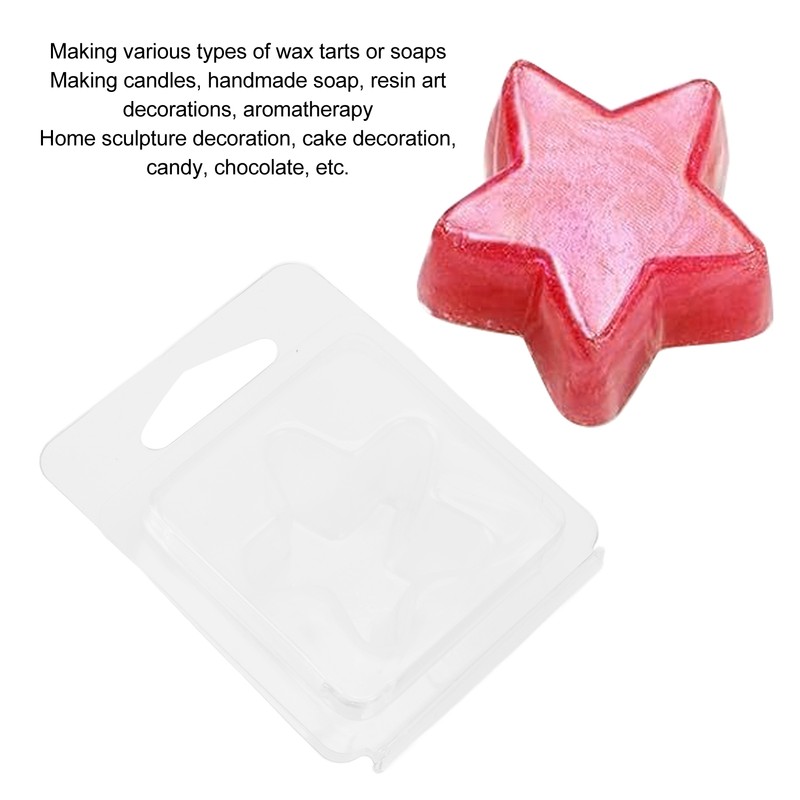 100 Packs Wax Melt Clamshell Molds Containers Clear Empty Plastic