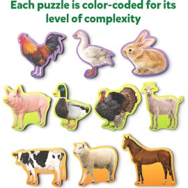 Grasper Global Private Limited Skillmatics Step by Step Puzzle - 40 Piece Farm Animal Jigsaw & Toddler Puzzles