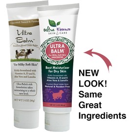Daily Moisturizer For Dry Itchy Skin, Psoriasis & Eczema Relief That Contains Lanolin, Vitamins A, D & E, Aloe Vera, To Moisturize Face, Body, Dry Hands & Cracked Heels by Ultra Balm (Unscented)