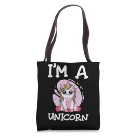 I'm A Unicorn Colorful Horse Rainbow Horn Tote Bag