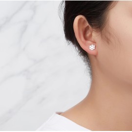 Philip Jones Sterling Silver Snowflake Earrings