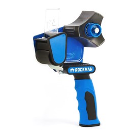 Rockman tools Premium Heavy-Duty Tape Dispenser Gun 08- Soft-Touch Ergonomic Handle Design, Transparent Pressing Plate, Ideal for Shipping, Warehouse, and Moving, Suitable for 2-inch Tape