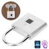 Smart Fingerprint Padlock USB Rechargeable Security LED Lock for Backpack