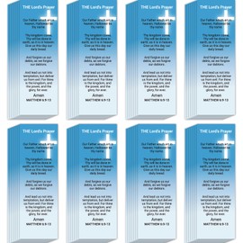 120pcs The Lord’s Prayer Bible Bookmarks Religious Christian Bookmarks Bible Verse Scripture Reading Bookmarks Prayer Gospel Tracts for Evangelism Office Home Church Gifts (The Lord’s Prayer)