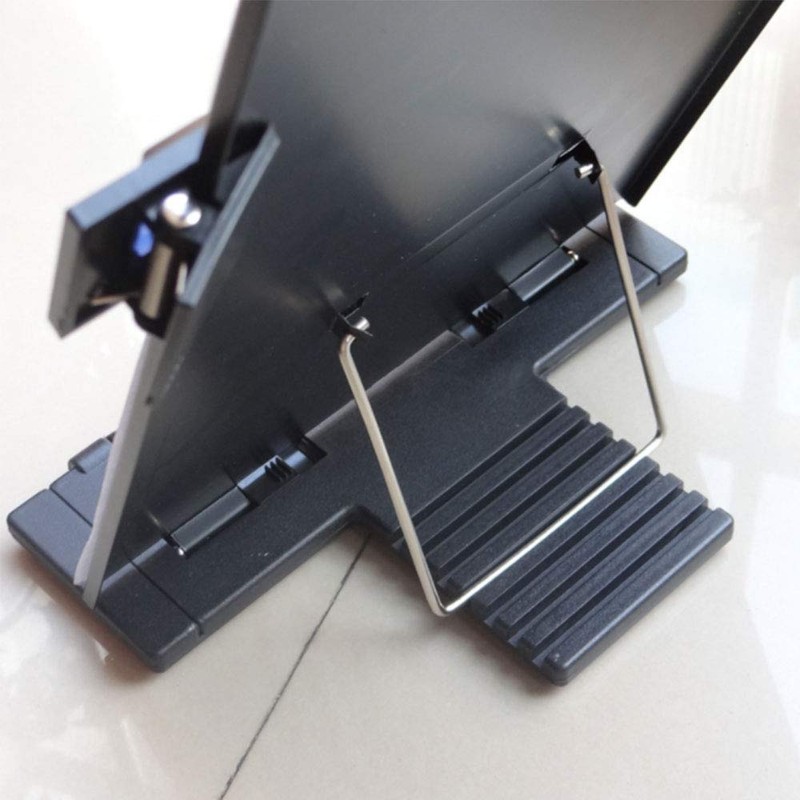 Black Metal Desk Document Holder Adjustable Positions with Reading Line