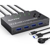 USB 3.0 Switch 4 Computers,Camgeet 4 Port USB Switch Selector