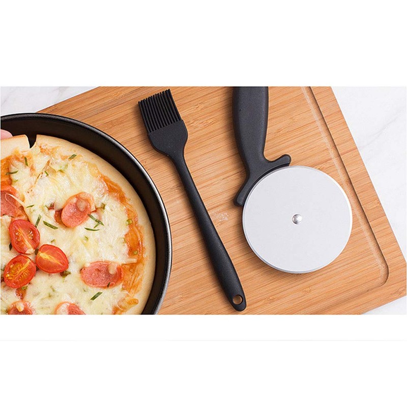 Stainless Steel Pizza Cutter Non-Stick Wheel Roller Slicer Suitable for