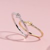 Tiny Heart Ring for Women Thin Stacking Dainty Gold Ring