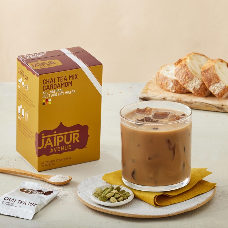 Jaipur Avenue Cardamom Chai Tea Mix Crafted with All-Natural Assam