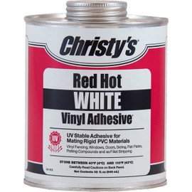 Christy's Red Hot Vinyl Adhesive, White, 1 Quart (32 fl oz)