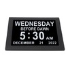 8inch Digital Day Calendar Clock Alarm Reminders Auto Dimming Large