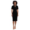 Maggy London Women's Notch Neck Sleek Sheath Dress Office Workwear,